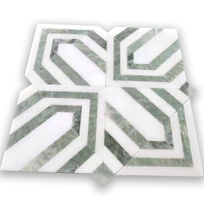 CELBRIDGE Mint Green, Paper Onyx Mix Mosaic Tile - TILE & MOSAIC DEPOT