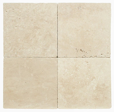Ivory Travertine 24x24 Tumbled Tile - TILE & MOSAIC DEPOT