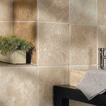 Ivory Travertine 12x12 Unfilled and Honed Tile - TILE AND MOSAIC DEPOT