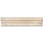 Ivory Travertine 2.5X12 2 Step Ogee-2 Liner - TILE AND MOSAIC DEPOT