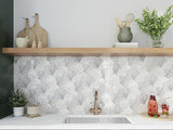 SILVIA Danba White, Shell, Glass Mix Mosaic Tile - TILE & MOSAIC DEPOT