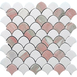 OSLO Thassos, Norway Rose Marble Mosaic Tile - TILE & MOSAIC DEPOT