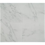 Asian Statuary (Oriental White) Marble 12x12 Polished Tile - TILE AND MOSAIC DEPOT