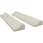 Asian Statuary (Oriental White) Marble 2x12 1 Step Chairrail Polished - TILE AND MOSAIC DEPOT
