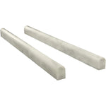 Asian Statuary (Oriental White) Marble 3/4x12 Pencil Liner Polished - TILE AND MOSAIC DEPOT