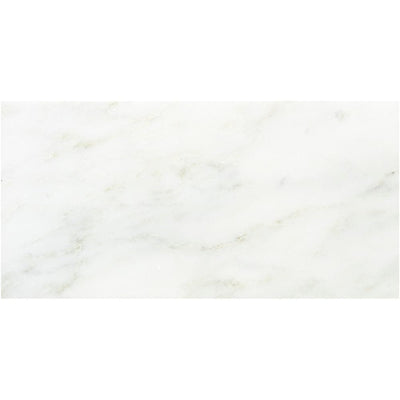 Asian Statuary (Oriental White) Marble 12x24 Honed Tile - TILE & MOSAIC DEPOT