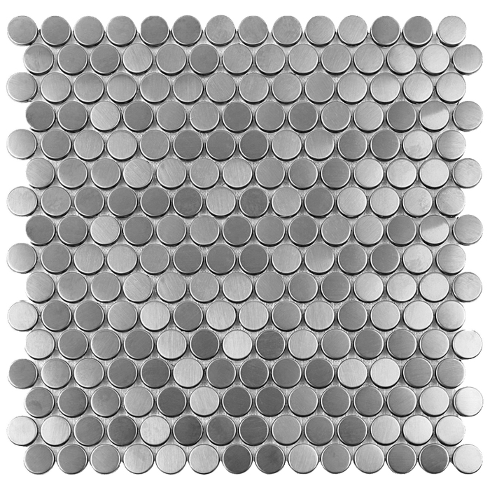 SILVER BRUSHED PENNY MOS 12X12.