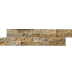 Scabos Travertine 6x24 Split Face Stacked Stone Ledger Panel - TILE AND MOSAIC DEPOT