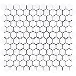 Thassos White Marble 1x1 Hexagon Honed Mosaic Tile - TILE AND MOSAIC DEPOT