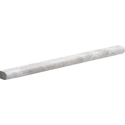 Tundra Gray Marble 3/4x12 Polished Pencil Liner - TILE AND MOSAIC DEPOT