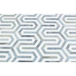 Thassos White and Blue Marble Berlinetta Honed Mosaic Tile - TILE AND MOSAIC DEPOT
