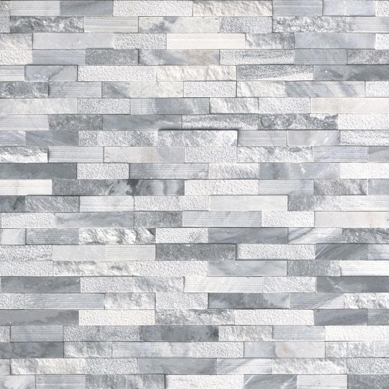 Alaska Gray Multi Finish 6x24 3D Stacked Stone Ledger Panel - TILE & MOSAIC DEPOT