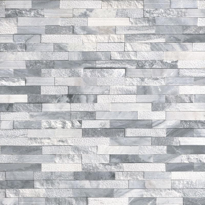 Alaska Gray Multi Finish 6x24 3D Stacked Stone Ledger Panel - TILE & MOSAIC DEPOT