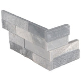 Alaska Gray Multi Finish 6x18 3D Stacked Stone Ledger Corner - TILE AND MOSAIC DEPOT