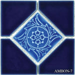 Ambon Cobalt Blue 6" Deco Pool Tile Series - TILE & MOSAIC DEPOT