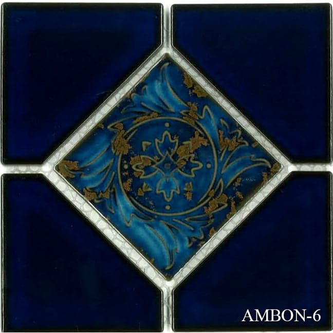 Ambon Royal Blue 6" Deco Pool Tile Series - TILE & MOSAIC DEPOT