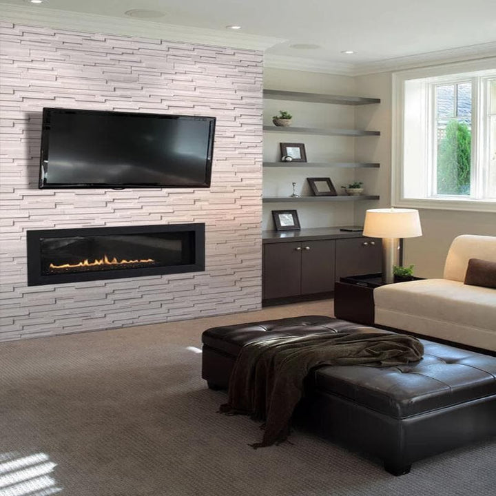 Arctic White Marble 6x18 3D Stacked Stone Ledger Corner - TILE AND MOSAIC DEPOT