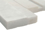 Arctic White Marble 6x18 3D Stacked Stone Ledger Corner - TILE AND MOSAIC DEPOT