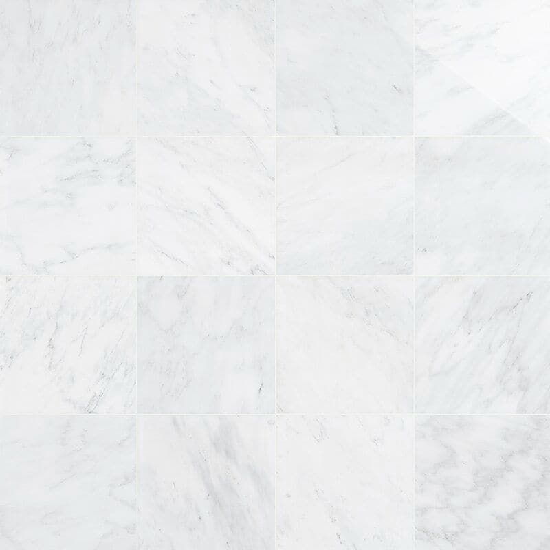 Asian Statuary (Oriental White) Marble 12x12 Polished Tile - TILE AND MOSAIC DEPOT