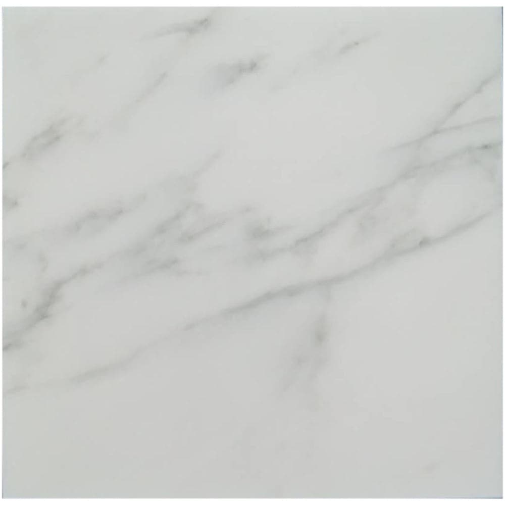 Asian Statuary (Oriental White) Marble 18x18 Polished Tile - TILE & MOSAIC DEPOT