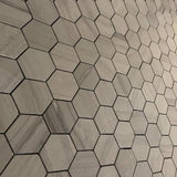 Haisa Dark (Athens Grey) Marble 2x2 Hexagon Honed Mosaic Tile - TILE & MOSAIC DEPOT