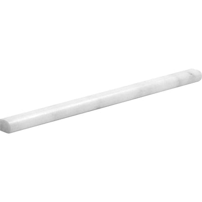 Bianco Caldo Marble 1/2x12 Polished Pencil Liner - TILE & MOSAIC DEPOT