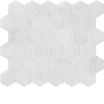 Bianco Caldo Marble 2x2 Hexagon Polished Mosaic Tile - TILE & MOSAIC DEPOT