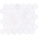 Bianco Lago Marble 2X2 Hexagon Honed Marble Mosaic Tile - TILE & MOSAIC DEPOT