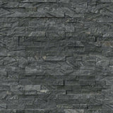 Glacial Black 6x24 Stacked Stone Ledger Panel - TILE & MOSAIC DEPOT