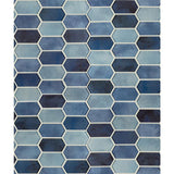 Boathouse Blue Picket Glass Mosaic Tile - TILE AND MOSAIC DEPOT