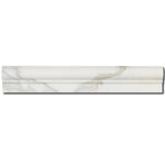 Calacatta Gold Marble 2x12 1 Step Chairrail Polished Liner - TILE AND MOSAIC DEPOT