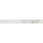 Calacatta Gold Marble 3/4x12 Polished Bullnose Liner - TILE & MOSAIC DEPOT