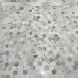 Calacatta Gold Marble 2x2 Hexagon Polished Mosaic Tile - TILE AND MOSAIC DEPOT
