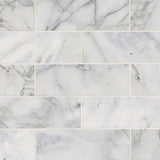 Calacatta Gold Marble 4x12 Polished Tile - TILE AND MOSAIC DEPOT