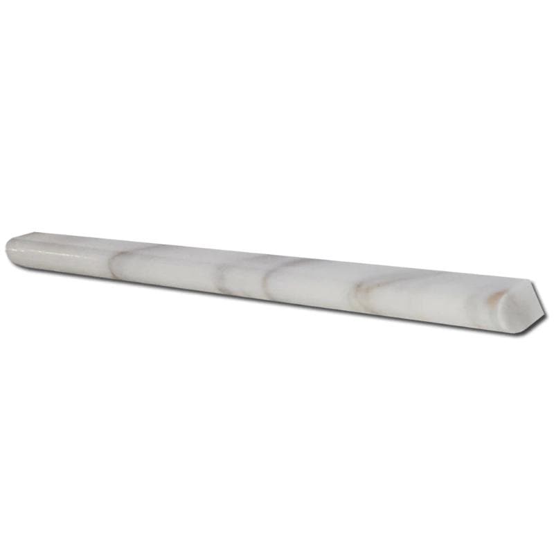 Calacatta Gold Marble 3/4x12 Polished Bullnose Liner - TILE & MOSAIC DEPOT