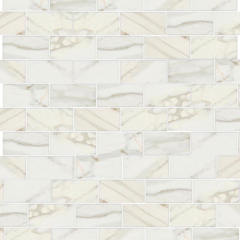 Calacatta Gold Marble 3x6 Honed Tile - TILE AND MOSAIC DEPOT