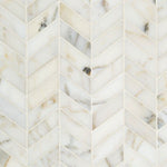 Calacatta Gold Marble Mini Chevron Honed Mosaic Tile - TILE AND MOSAIC DEPOT