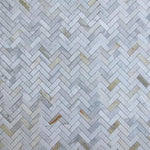 Calacatta Gold Marble 1x3 Herringbone Polished Mosaic Tile - TILE AND MOSAIC DEPOT
