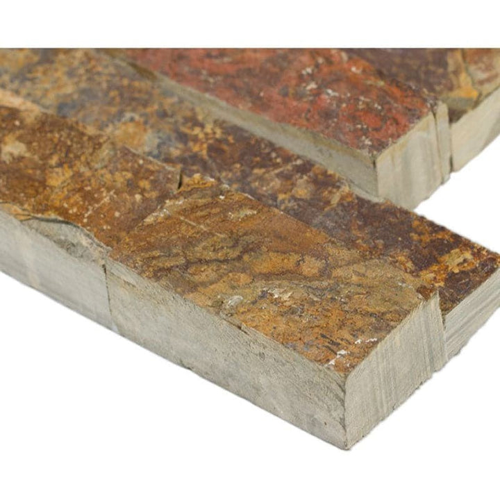 California Gold 6x18 Stacked Stone Ledger Corner - TILE AND MOSAIC DEPOT