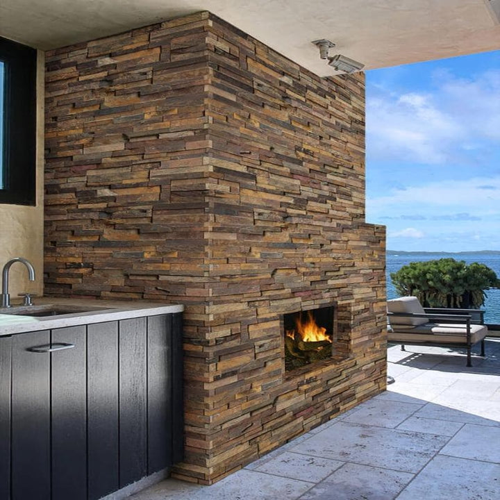 California Gold 6x18 Stacked Stone Ledger Corner - TILE AND MOSAIC DEPOT