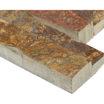 California Gold 6x18 Stacked Stone Ledger Corner - TILE AND MOSAIC DEPOT