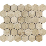 Cappuccino Marble 2x2 Hexagon Polished Mosaic Tile - TILE AND MOSAIC DEPOT