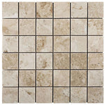 Cappuccino Marble 2x2 Polished Mosaic Tile - TILE AND MOSAIC DEPOT