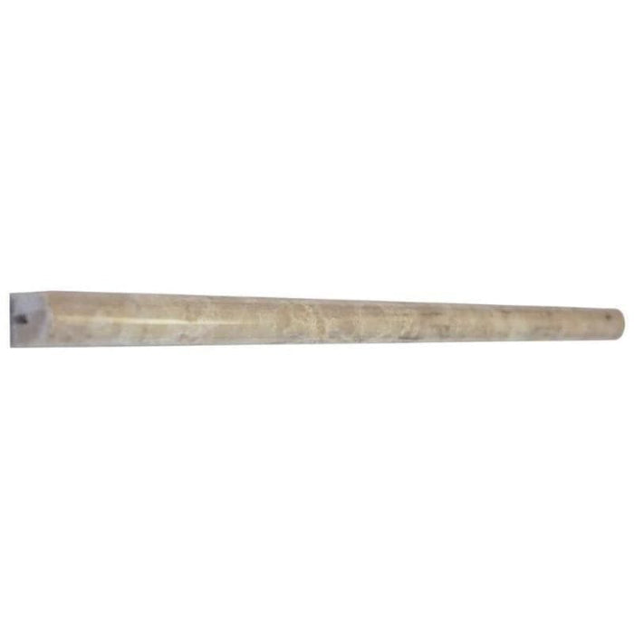 Cappuccino Marble 3/4x12 Polished Pencil Liner - TILE AND MOSAIC DEPOT