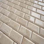 Cappuccino Marble 2x4 Polished Deep-Beveled Mosaic Tile - TILE & MOSAIC DEPOT