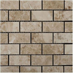 Cappuccino Marble 2x4 Polished Mosaic Tile - TILE AND MOSAIC DEPOT