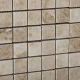 Cappuccino Marble 1x1 Polished Mosaic Tile - TILE AND MOSAIC DEPOT