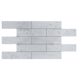 White Carrara Marble 3x12 Polished Tile - TILE AND MOSAIC DEPOT