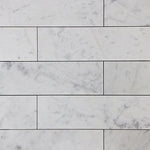 White Carrara Marble 3x12 Honed Tile - TILE AND MOSAIC DEPOT