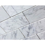 White Carrara Marble 6x12 Polished Tile - TILE AND MOSAIC DEPOT